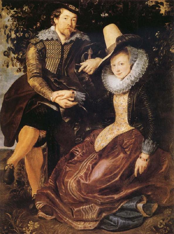 Peter Paul Rubens Rubens with his first wife Isabella Brant in the Honeysuckle Bower oil painting image